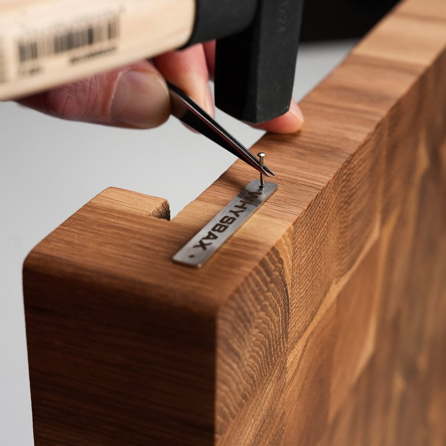 WHYSBAX Stirnholz-Schneidebrett aus massivem Eichenholz