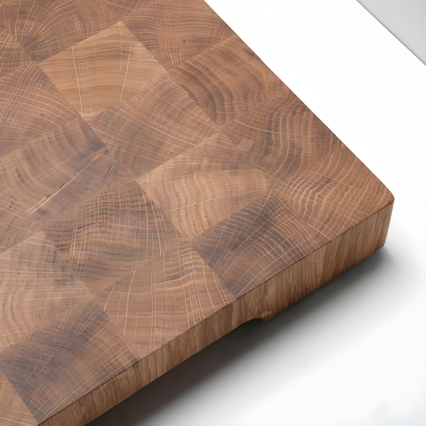 WHYSBAX Stirnholz-Schneidebrett aus massivem Eichenholz